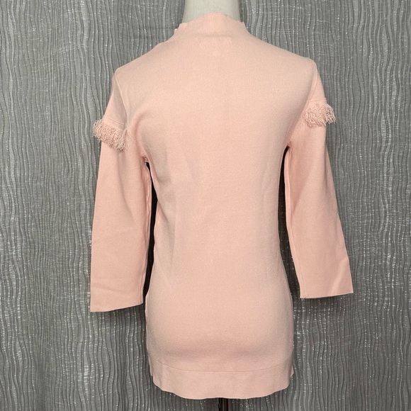 NY&C Eva Mendes fringe front knit top - Picture 2 of 6